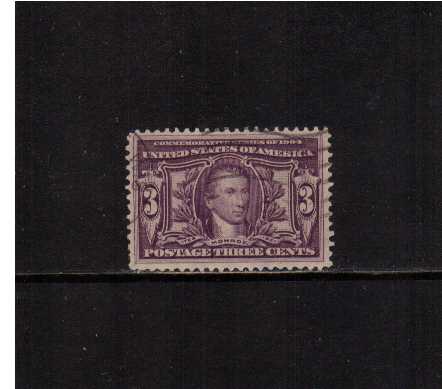 view larger image for Commemoratives 1904 Louisiana Purchase - Early Period Commemoratives: SG Number 332 / Scott Number 3c James Monroe (1904) - A superb fine used single