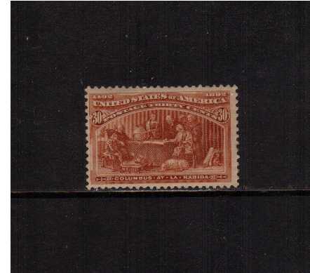 view larger image for Commemoratives 1893 Columbian - Early Period Commemoratives: SG Number 244 / Scott Number 30c  - 'Columbus at La Rabida' (1893) - A fine lightly mounted mint single