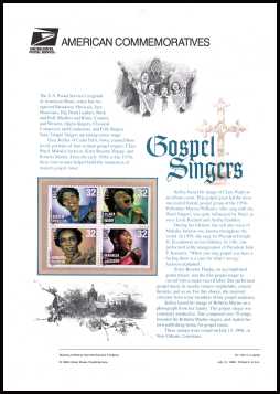 view larger image for Commemorative Panels Commemorative Panels: SG Number 3449-3452 / Scott Number Panel Number 544 (1998) - Gospel Singers