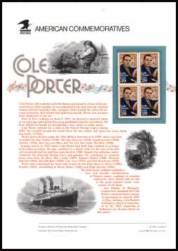 view larger image for  : SG Number 2585 / Scott Number 2550 (1991) - Cole Porter