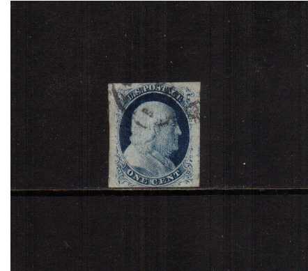 view larger image for The Imperforate Issues The Imperforate Issues: SG Number  / Scott Number 1c  - Type IV (1851) - A fine extra wide stamp, margins just touching at top and bottom,  very lightly cancelled on top part of stamp.