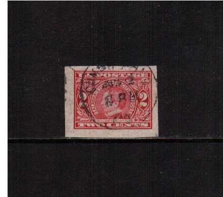 view larger image for Commemoratives 1909 Commemoratives - Early Period Commemoratives: SG Number 378 / Scott Number 2c Alaska-Yukon - Imperforate (1909) - A superb very large margined single cancelled with a light steel circular date stamp