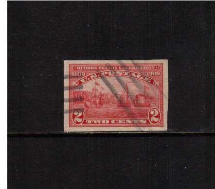 view larger image for Commemoratives 1909 Commemoratives - Early Period Commemoratives: SG Number 380 / Scott Number 2c Hudson-Fulton - Imperforate (1909) - A superb fine used singe