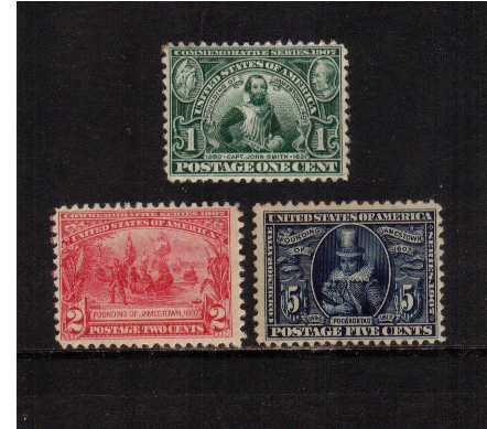 view larger image for Commemoratives 1907 Jamestown - Early Period Commemoratives: SG Number 335-337 / Scott Number Jamestown Issue (1907) - A superb unmounted mint set of three well centered for this issue.
