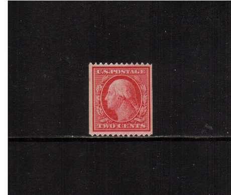 view larger image for The Washington - Franklin Issues 1908-1909 Double Line wmk - Coils: SG Number 356 / Scott Number 2c (1908) - George Washington<br/>
Coil - Perforation 12 x Imperforate<br/>
A superb unmounted mint single