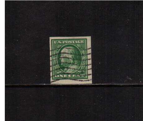 view larger image for The Washington - Franklin Issues 1910-1911 Single Line Wmk - Imperforate: SG Number 390 / Scott Number 1c (1911) - Ben Franklin<br/>
Superb fine used single
