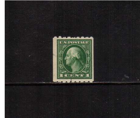 view larger image for The Washington - Franklin Issues 1912 Single Line Wmk - Coils: SG Number 419 / Scott Number 1c (1912) - George Washington<br/>
Coil - Perforation 8½ x Imperforate<br/>
A fine used single with reasonable centering.