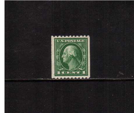 view larger image for The Washington - Franklin Issues 1914 Single Line Wmk - Flat Press Coils: SG Number 448 / Scott Number 1c (1914) - George Washington<br/>
Coil - Perforation 10 x Imperforate<br/>
A superb lightly mounted mint single