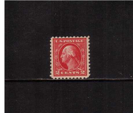 view larger image for The Washington - Franklin Issues 1916-1917 No Wmk - Flat Press - Perf 10: SG Number 469 / Scott Number 2c Carmine (1916) - George Washington<br/>
A superb unmounted mint single