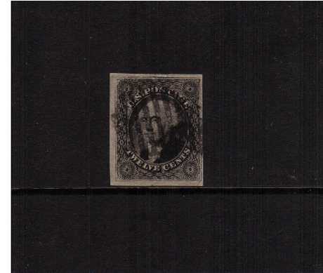view larger image for  : SG Number  / Scott Number 17 (1851) - An amazing stamp with four huge margins cancelled in Black