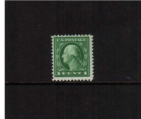view larger image for The Washington - Franklin Issues 1917-1919 No Wmk - Flat Press - Perf 11: SG Number 505 / Scott Number 1c (1917) - George Washington<br/>
A superb unmounted mint single