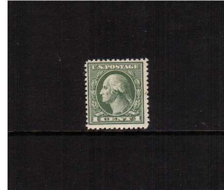 view larger image for The Washington - Franklin Issues 1918-1920 Offset Printings - Perf 11: SG Number 530 / Scott Number 1c Grey Green (1918) - George Washington<br/>
A superb unmounted mint single