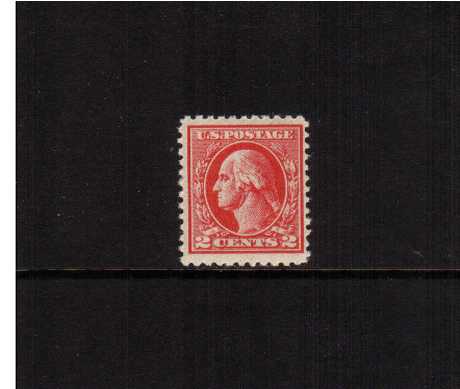 view larger image for The Washington - Franklin Issues 1918-1920 Offset Printings - Perf 11: SG Number 531 / Scott Number 2c Carmine - Type IV (1918) - George Washington<br/>
A superb unmounted mint single