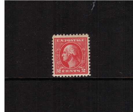 view larger image for The Washington - Franklin Issues 1918-1920 Offset Printings - Perf 11: SG Number 533 / Scott Number 2c Carmine - Type Va (1918) - George Washington<br/>
A superb unmounted mint single