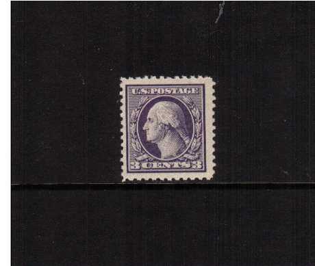 view larger image for The Washington - Franklin Issues 1918-1920 Offset Printings - Perf 11: SG Number 536 / Scott Number 3c Violet - Type III (1918) - George Washington<br/>
A superb unmounted mint single