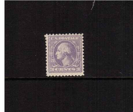view larger image for The Washington - Franklin Issues 1918-1920 Offset Printings - Perf 11: SG Number 536 / Scott Number 3c Pale Violet - Type III (1918) - George Washington<br/>
A superb unmounted mint single