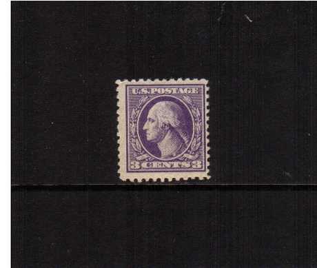 view larger image for The Washington - Franklin Issues 1918-1920 Offset Printings - Perf 11: SG Number 536 / Scott Number 3c Violet - Type III (1918) - George Washington<br/>
A superb unmounted mint single