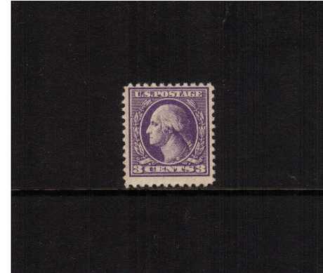 view larger image for The Washington - Franklin Issues 1918-1920 Offset Printings - Perf 11: SG Number 533 / Scott Number 3c Purple - Type IV (1918) - George Washington<br/>
A good mounted mint single