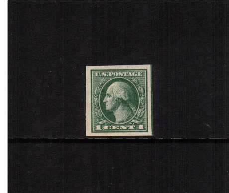 view larger image for The Washington - Franklin Issues 1918-1920 Offset Printings - Imperforate: SG Number 538 / Scott Number 1c Green (1918) - George Washington<br/>
A good mounted mint single