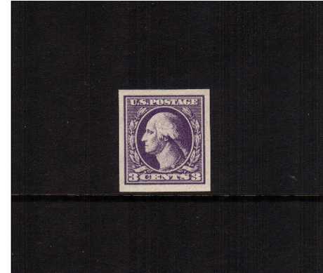 view larger image for The Washington - Franklin Issues 1918-1920 Offset Printings - Imperforate: SG Number 544 / Scott Number 3c Violet - Type IV (1918) - George Washington<br/>
A superb unmounted mint single