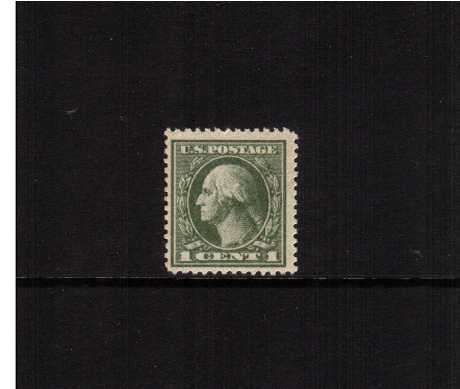 view larger image for The Washington - Franklin Issues 1919 Offset Printing - Perf 12�: SG Number 545 / Scott Number 1c Grey Green (1919) - George Washington<br/>
A good mounted mint single