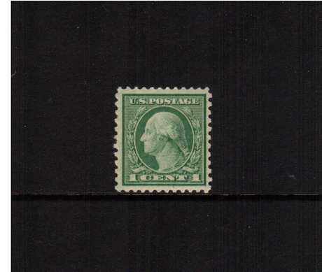 view larger image for The Washington - Franklin Issues 1919-1921 Rotary Press - Various Perforations: SG Number 547 / Scott Number 1c Green - Perforation 11 x 10 (1919) - George Washington<br/>
A good mounted mint single
