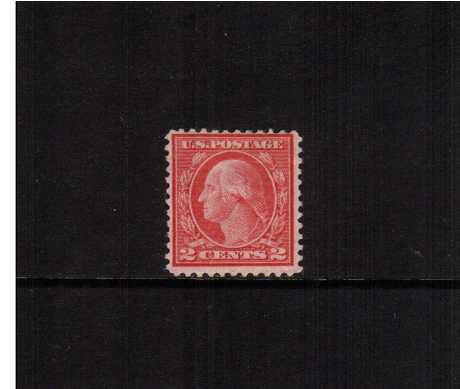 view larger image for The Washington - Franklin Issues 1919-1921 Rotary Press - Various Perforations: SG Number 549 / Scott Number 2c Carmine Rose - Perforation 11 x 10 - Type III (1919) - George Washington<br/>
A good mounted mint single