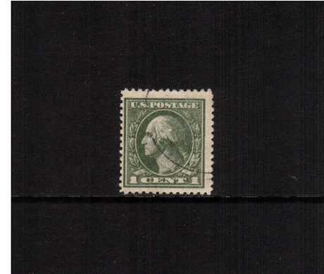 view larger image for The Washington - Franklin Issues 1919 Offset Printing - Perf 12�: SG Number 545 / Scott Number 1c Grey Green (1919) - George Washington<br/>
A superb fine used single