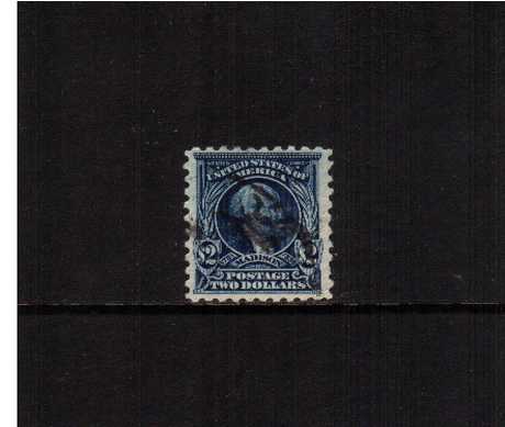view larger image for The Washington - Franklin Issues 1916-1917 No Wmk - Flat Press - Perf 10: SG Number 485 / Scott Number $2 Dark Blue (1916) - James Madison<br/>
A good used single