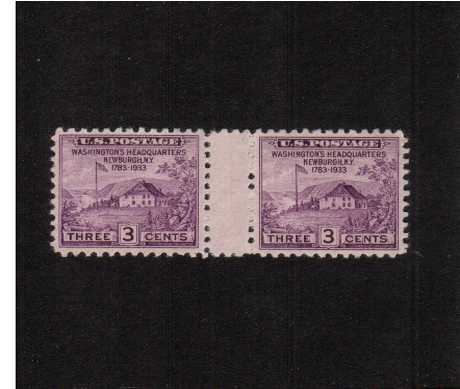 view larger image for Commemoratives 1934-35 National Parks - Early Period Commemoratives: SG Number - / Scott Number 3c x2 (1935) - A superb unmounted mint gutter pair<br/><br/>
Issued without gum
