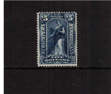view larger image for The Back Of The Book Issues Newspaper: SG Number  / Scott Number $5 'Clio' (1896) - A good lightly mounted mint stamp