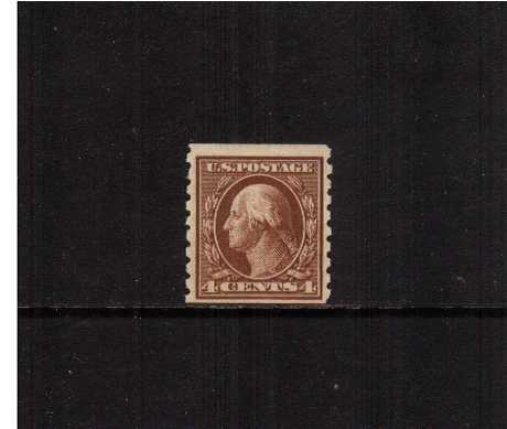 view larger image for  : SG Number 402 / Scott Number 395 (1910) - George Washington<br/>
Coil - Perforation 8� x Imperforate<br/>
A superb unmounted singlewith the benefit of a PSE certificate.