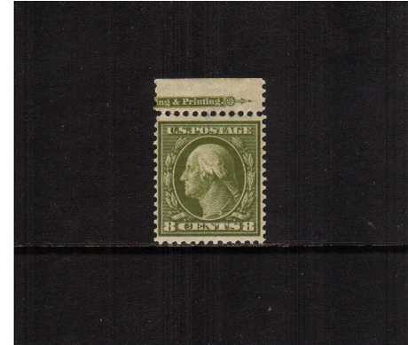view larger image for  : SG Number 387 / Scott Number 380 (1910) - George Washington<br/>
A superb umounted mint top marginal single (mounted on margin) with the benefit of a PSE certificate.