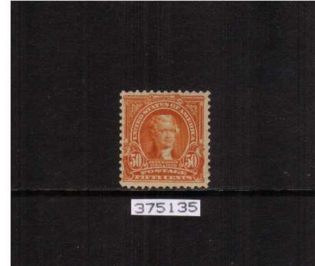 view larger image for Early Issues To 1906 Early Issues To 1906: SG Number 316 / Scott Number 50c Orange (1903) - A very lightly mounted mint stamp with a trace of a hine and the benefit of a PHILATELIC FOUNDATION certificate. Very fresh!
