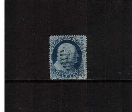 view larger image for Early Issues To 1906 Early Issues To 1906: SG Number  / Scott Number 1c Blue - Type I (1861) - A superb fine used stamp with a crisp, proof like impression cancelled with a Black bars cancel and with the benefit of a PSE certificate