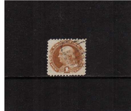 view larger image for Early Issues To 1906 Early Issues To 1906: SG Number 114 / Scott Number 1c Ben Franklin  - Pictorial Issue (1869) - A superb very fine used stamp with excellent centering for this issue.