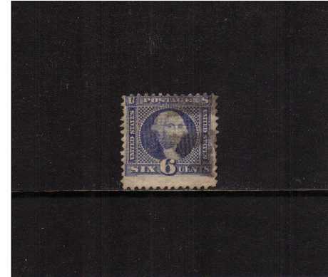 view larger image for Early Issues To 1906 Early Issues To 1906: SG Number 117 / Scott Number 6c George Washington  - Pictorial Issue (1869) - A good used single with average centering for this issue.