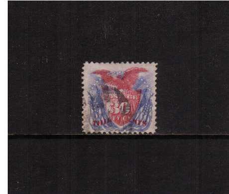 view larger image for Early Issues To 1906 Early Issues To 1906: SG Number 123 / Scott Number 30c Shield, Eagle and Flags - Pictorial Issue (1869) - A stunning stamp with a crisp, proof like impression with bright colours cancelled with a very light cancel. Very pretty!