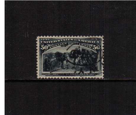 view larger image for Commemoratives 1893 Columbian - Early Period Commemoratives: SG Number 245 / Scott Number 50c 'Recall of Columbus' (1893) - A stunning fine used stamp in a deep rich colour crisply cancelled. Superb!
