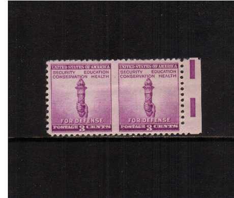 view larger image for  : SG Number 898a / Scott Number 901a (1940) - A superb very lightly mounted mint horizontal right side marginal pair showing the variety IMPERFORATE BETWEEN.