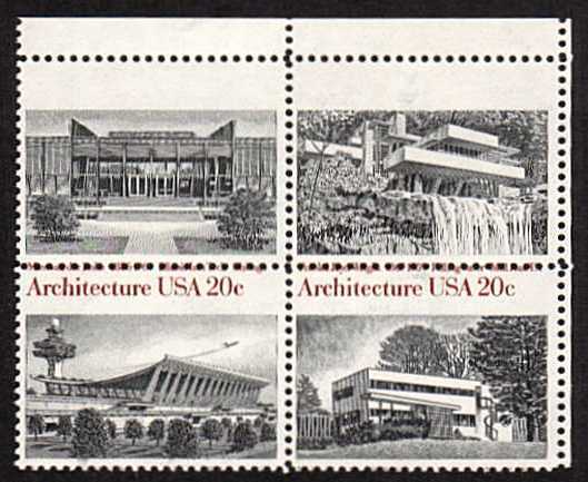view larger image for  : SG Number 1999avar / Scott Number 2022avar (1982) - A superb unmounted mint NE corner block of four with a large downwards shift resulting in upper pair of stamps being without inscription or values.