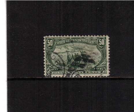 view larger image for Commemoratives 1898 Transmiss - Early Period Commemoratives: SG Number 297 / Scott Number 50c Western Mining Prospector (1898) - A fine used stamp, bright and fresh.