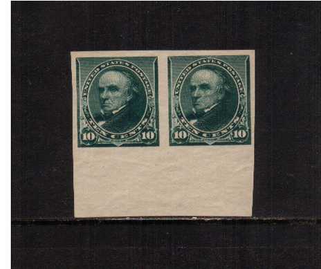 view larger image for  : SG Number 231proof / Scott Number 226pa (1890) - A superb unmounted mint lower marginal imperforate PLATE PROOF pair on stamp paper. Very pretty and stunning quality!