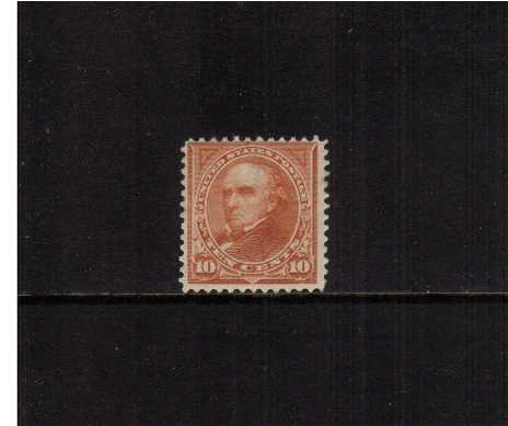 view larger image for Early Issues To 1906 Early Issues To 1906: SG Number 289 / Scott Number 10c Webster - Type II (1898) - A good lightly mounted mint stamp centered a little high but just clear of perforations.