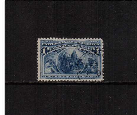 view larger image for Commemoratives 1893 Columbian - Early Period Commemoratives: SG Number 235 / Scott Number 1c - 'Columbus in sight of land' (1893) - A superb fine used single with a shortish perforation at foot.