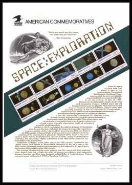 view larger image for Commemorative Panels Commemorative Panels: SG Number 2625-2634 / Scott Number Panel Number 375 (1991) - Space Exploration