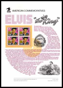 view larger image for Commemorative Panels Commemorative Panels: SG Number 2769 / Scott Number Panel Number 406 (1993) - Elvis