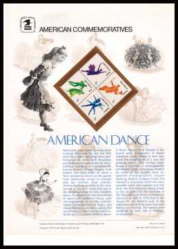 view larger image for Commemorative Panels Commemorative Panels: SG Number 1716-1719 / Scott Number Panel Number 94 (1978) - American Dance