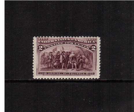 view larger image for Commemoratives 1893 Columbian - Early Period Commemoratives: SG Number 236 / Scott Number 2c - 'Landing of Columbus' (1893) - A reasonably well centered unmounted mint single