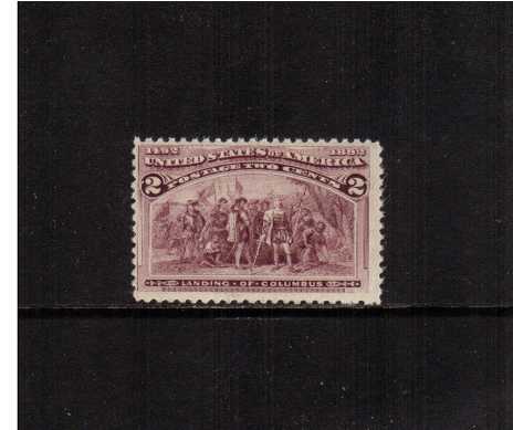 view larger image for Commemoratives 1893 Columbian - Early Period Commemoratives: SG Number 236 / Scott Number 2c - 'Landing of Columbus' (1893) - A good lightly mounted mint single with just a trace of a hinge mark.